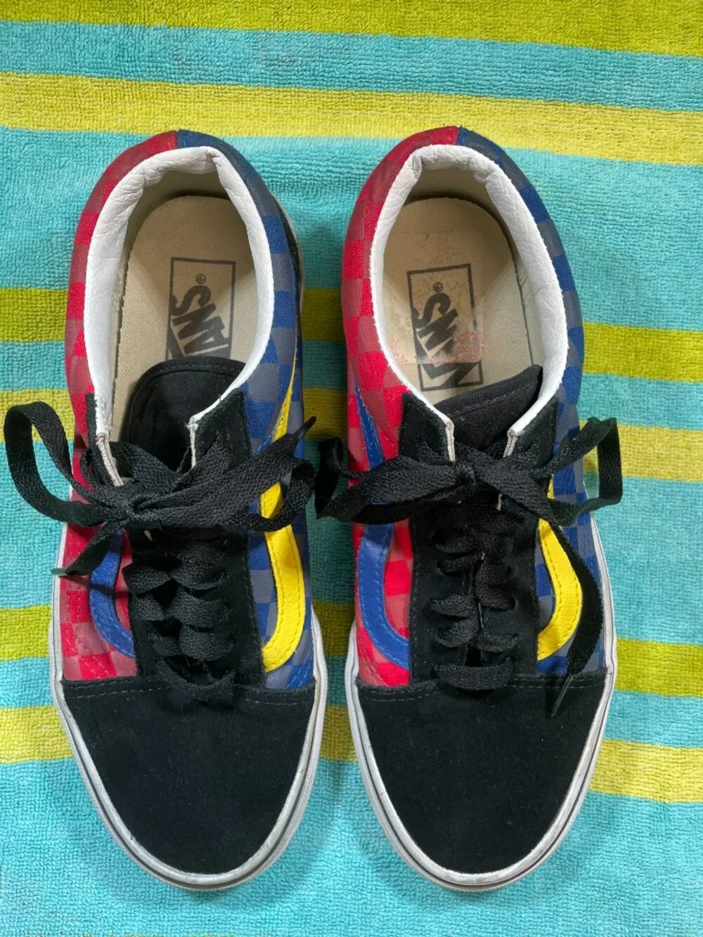 Vans Old Skool OTW Rally Sneakers Shoes Mens Size 7 Checkered Multi Suede